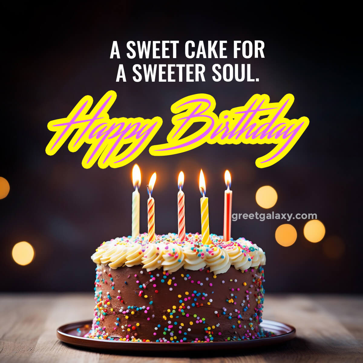 A Sweet Cake For A Sweeter Soul.