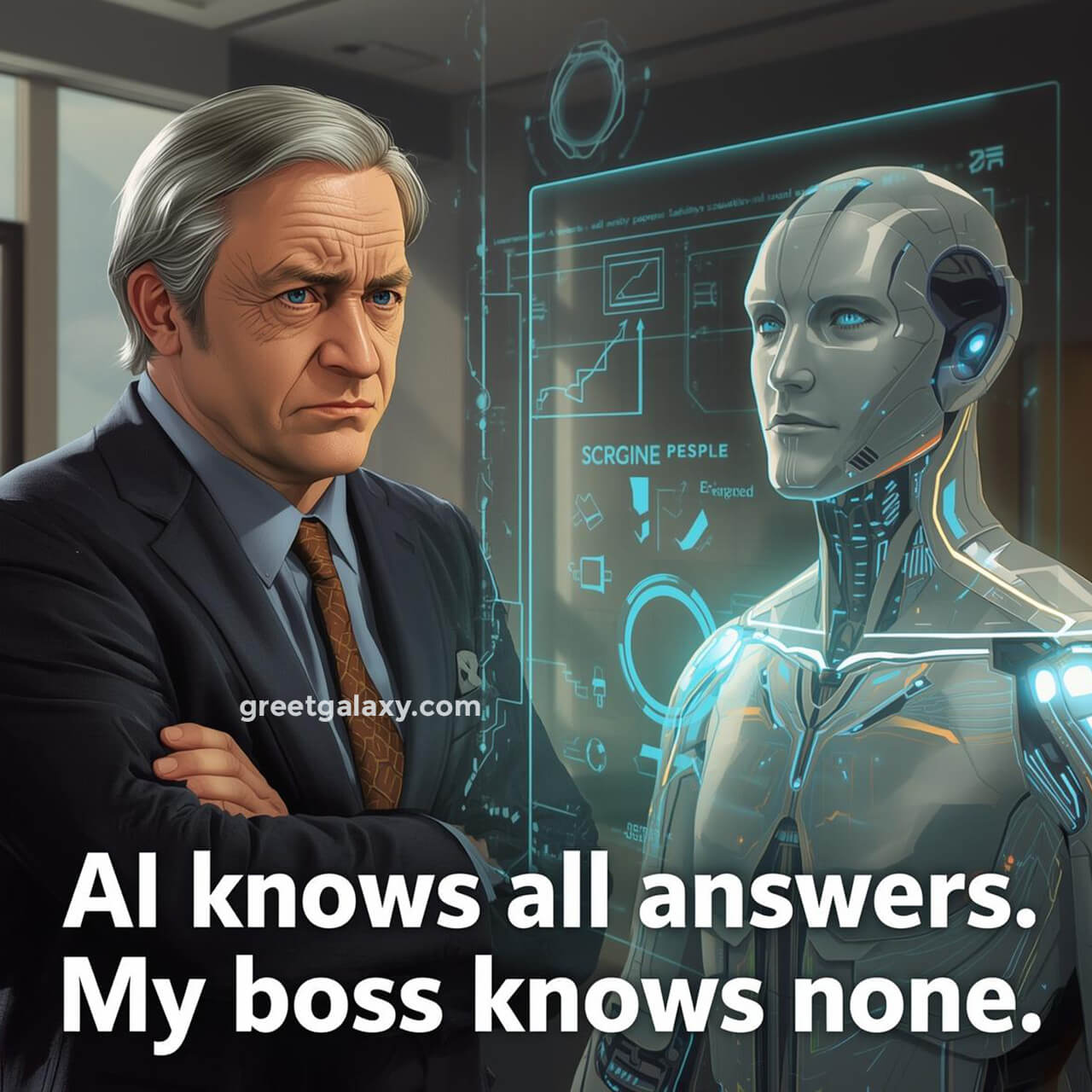 Ai Thinking Funny Photo