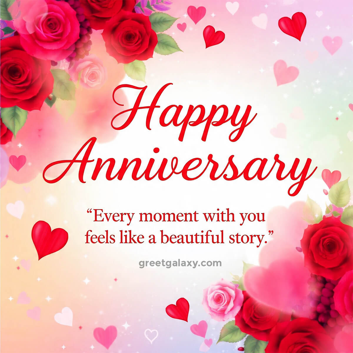 Every Moment With You Feels Like A Beautiful Love Story, Happy Anniversary