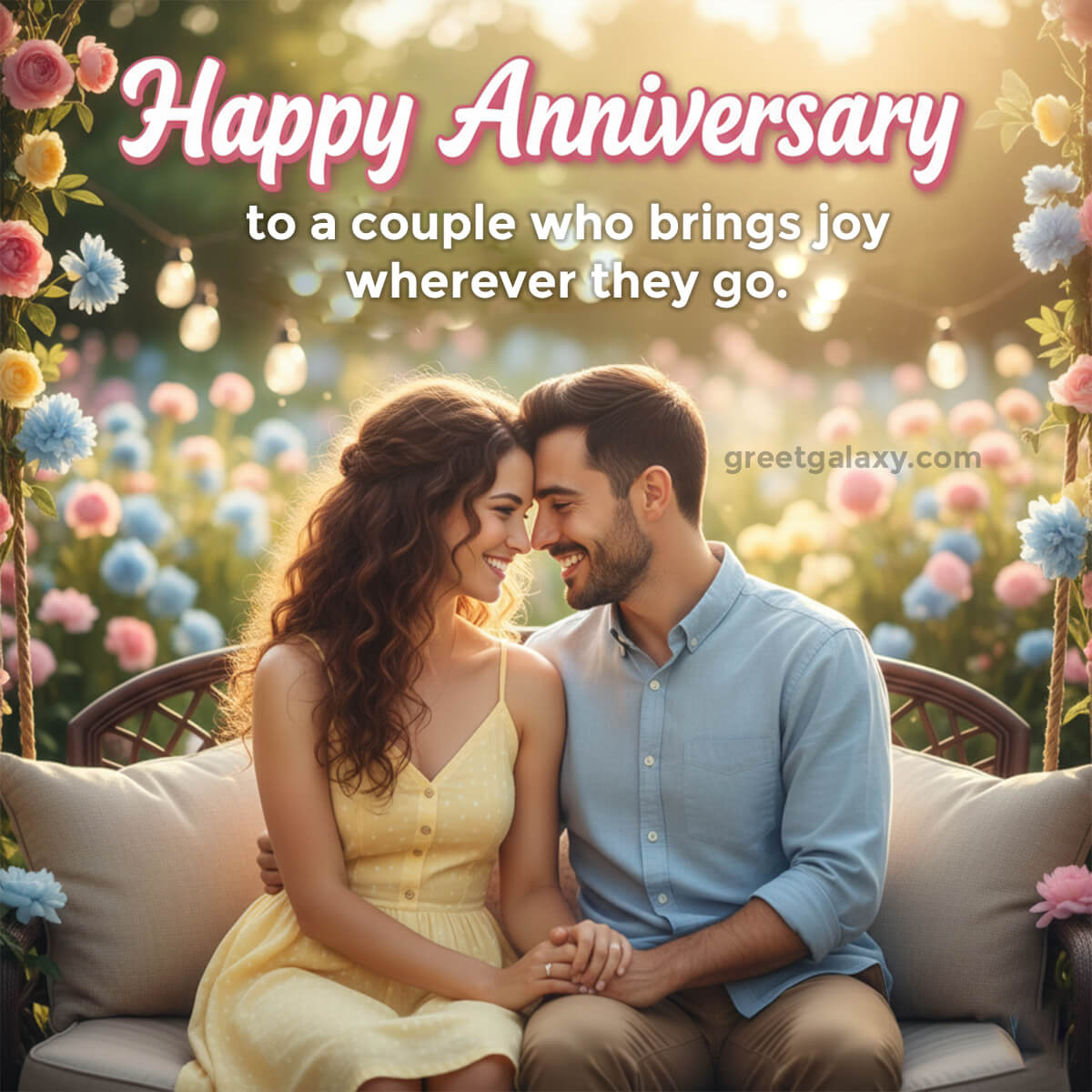 Happy Anniversary To A Couple Who Brings Joy Wherever They Go.