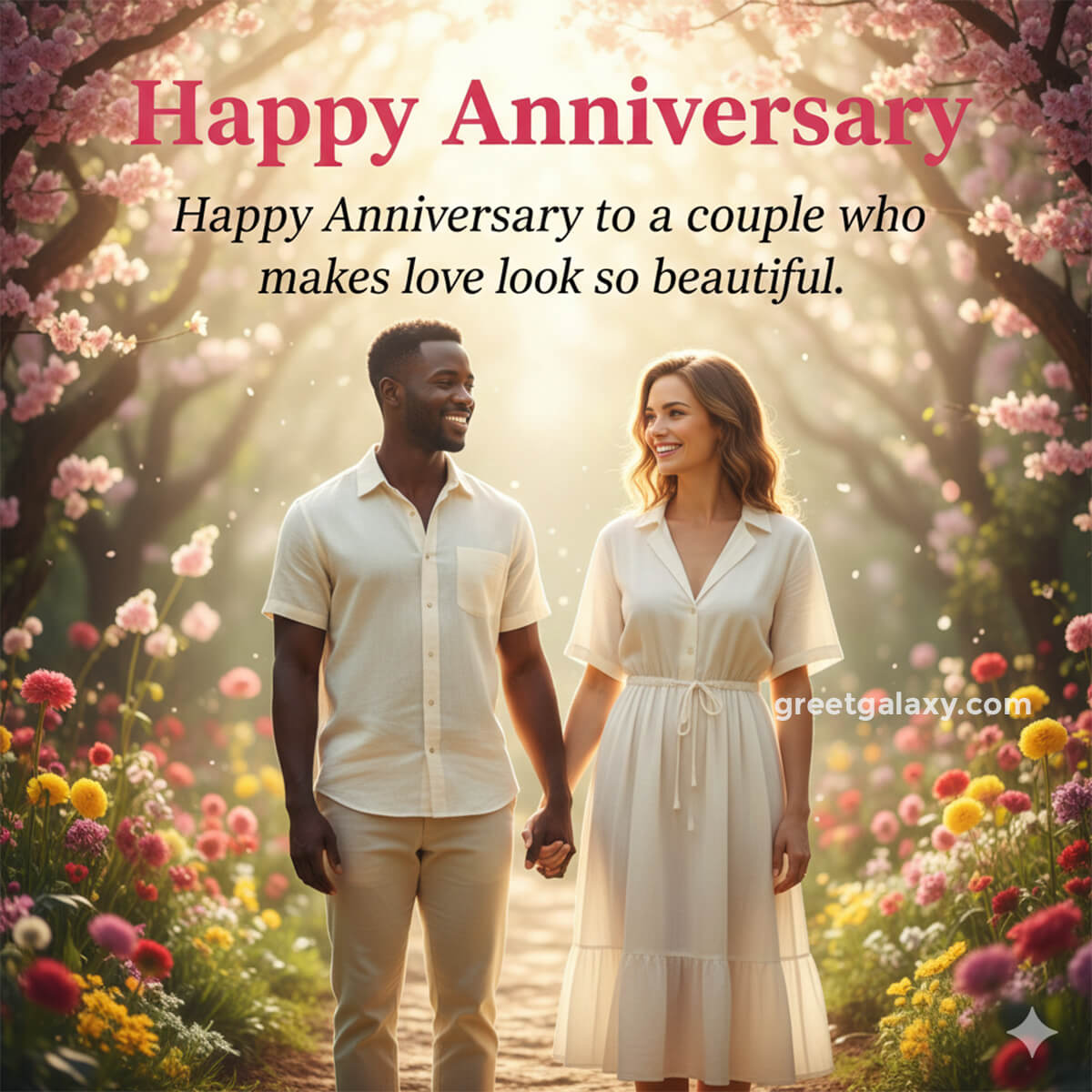 Happy Anniversary To A Couple Who Makes Love Look So Beautiful.