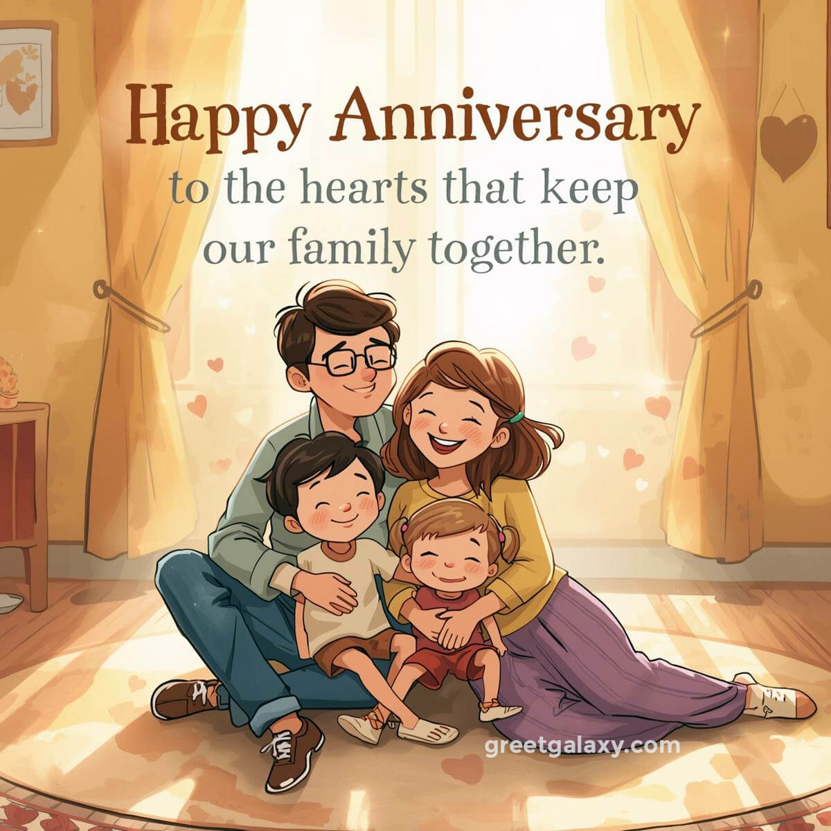 Happy Anniversary To The Hearts That Keep Our Family Together.