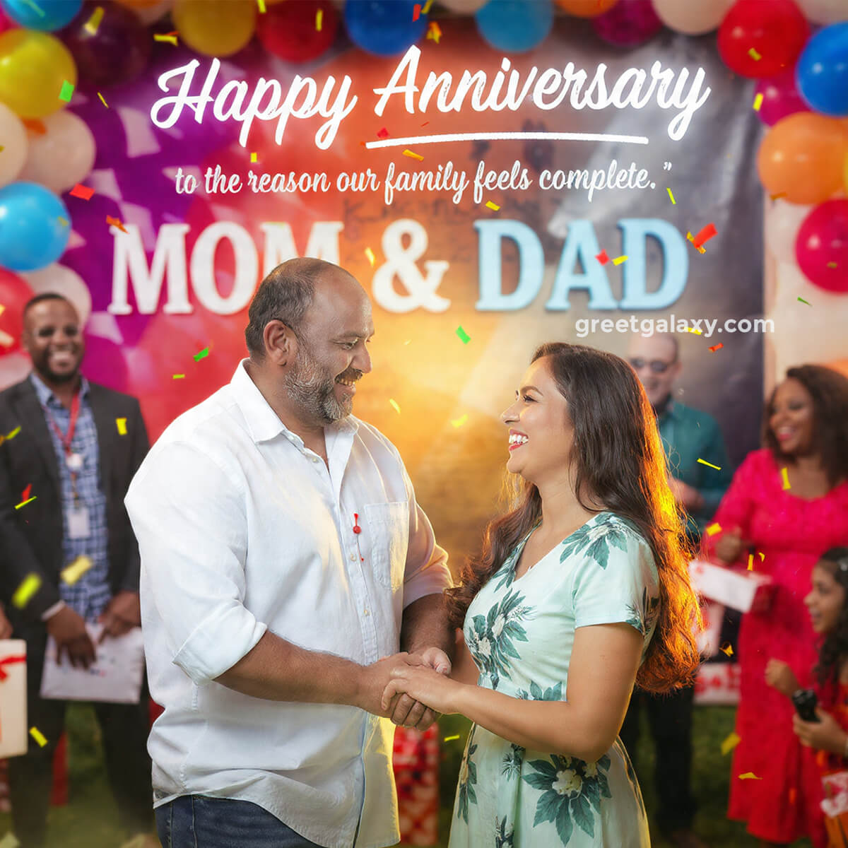 Happy Anniversary To The Reason Our Family Feels Complete. Happy Anniversary, Mom & Dad