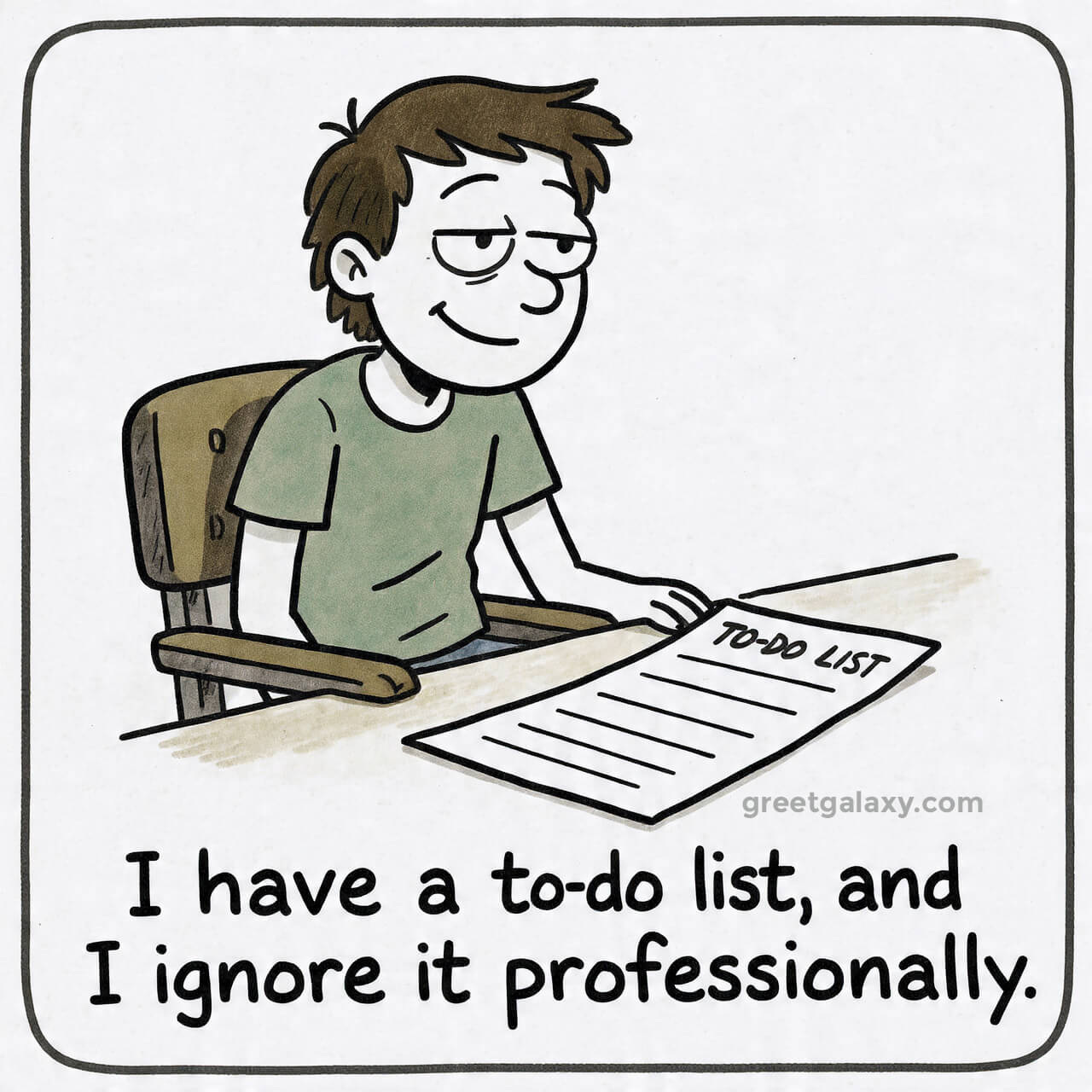 I Have A To Do List, And I Ignore It Professionally.
