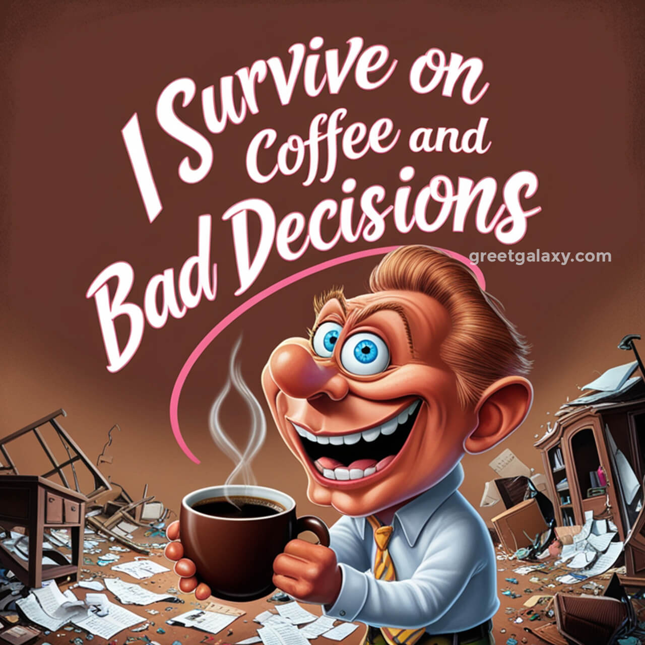 I Survive On Coffee And Bad Decisions.