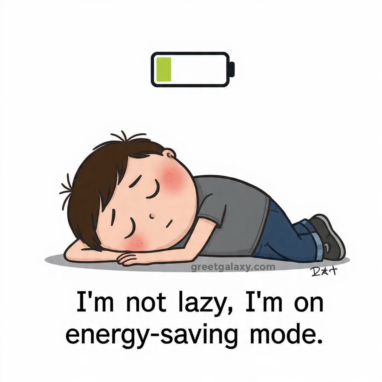 I’m Not Lazy, I’m On Energy Saving Mode.