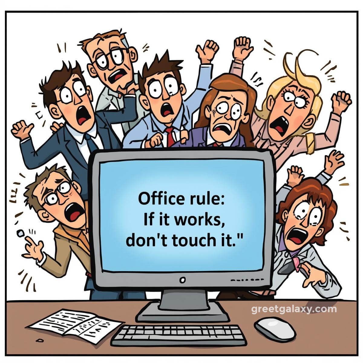 Late Office Hours Funny Image