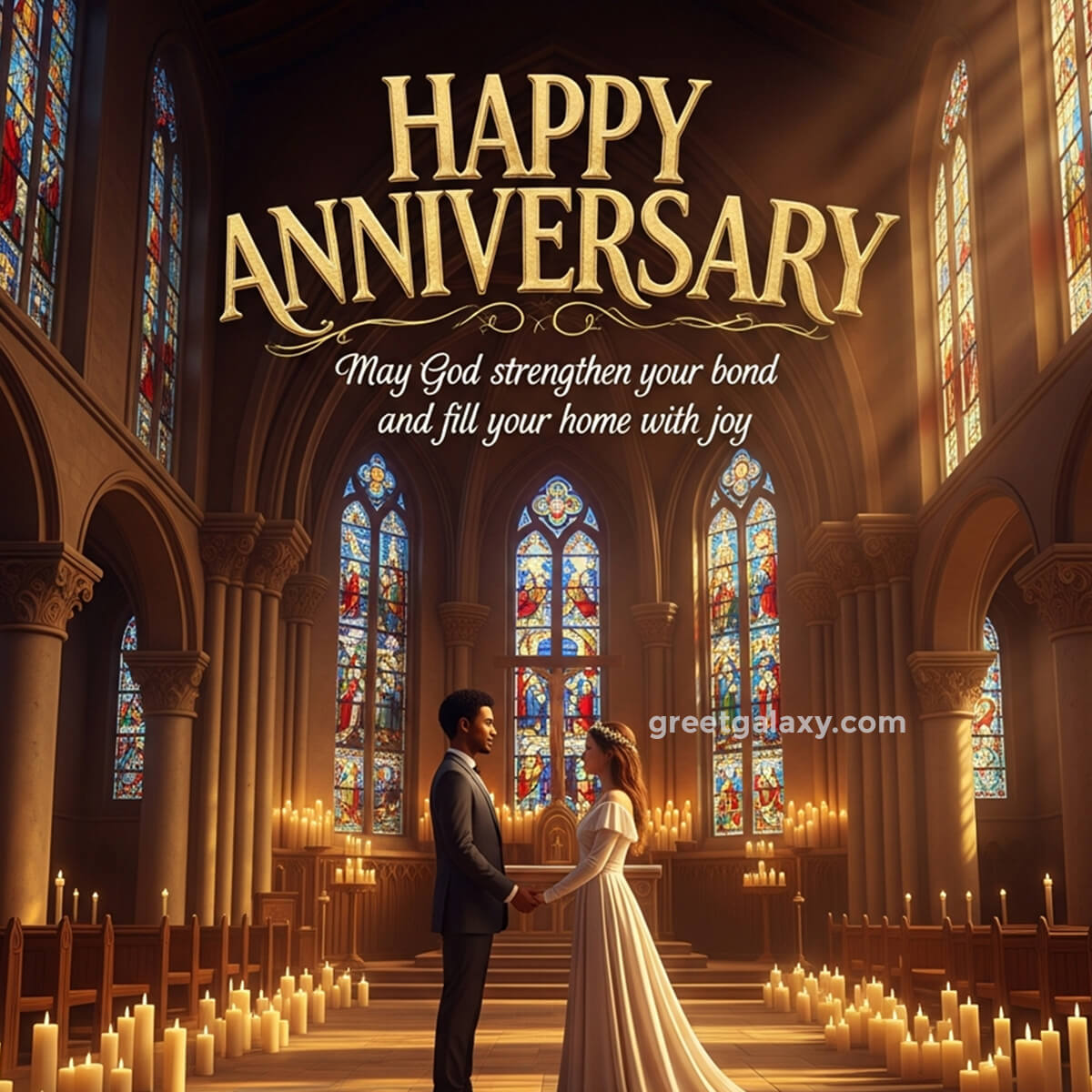 May God Strengthen Your Bond And Fill Your Home With Joy. Happy Anniversary