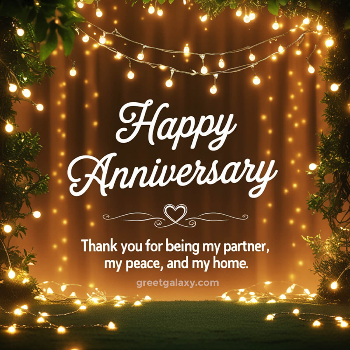 Thank You For Being My Partner, My Peace, And My Home, Happy Anniversary