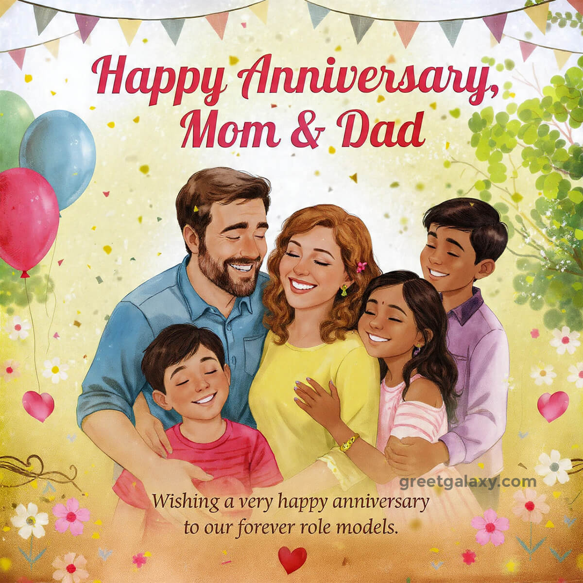 Wishing A Very Happy Anniversary To Our Forever Role Models. Happy Anniversary, Mom & Dad