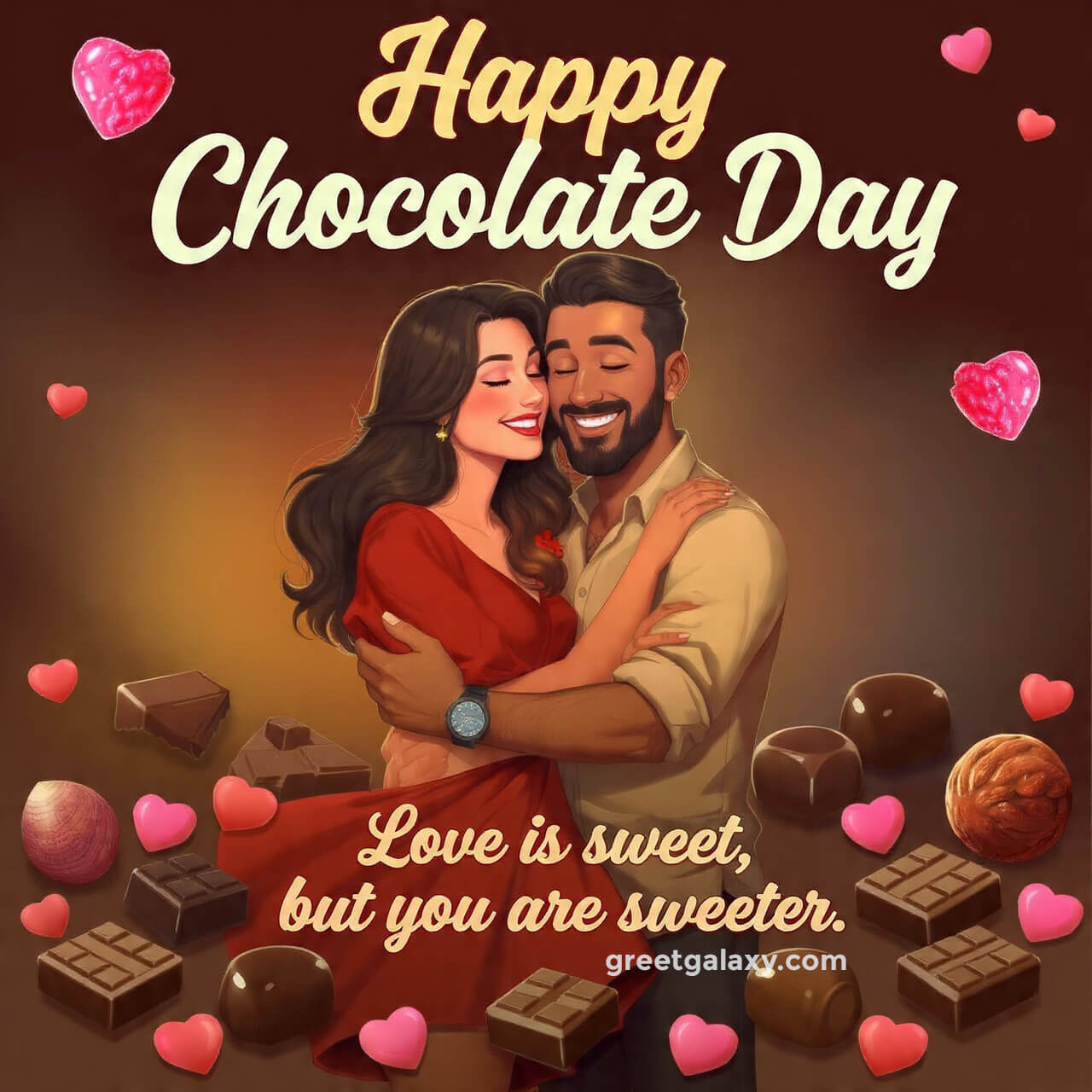 Beautiful Chocolate Day Wishes With Heart