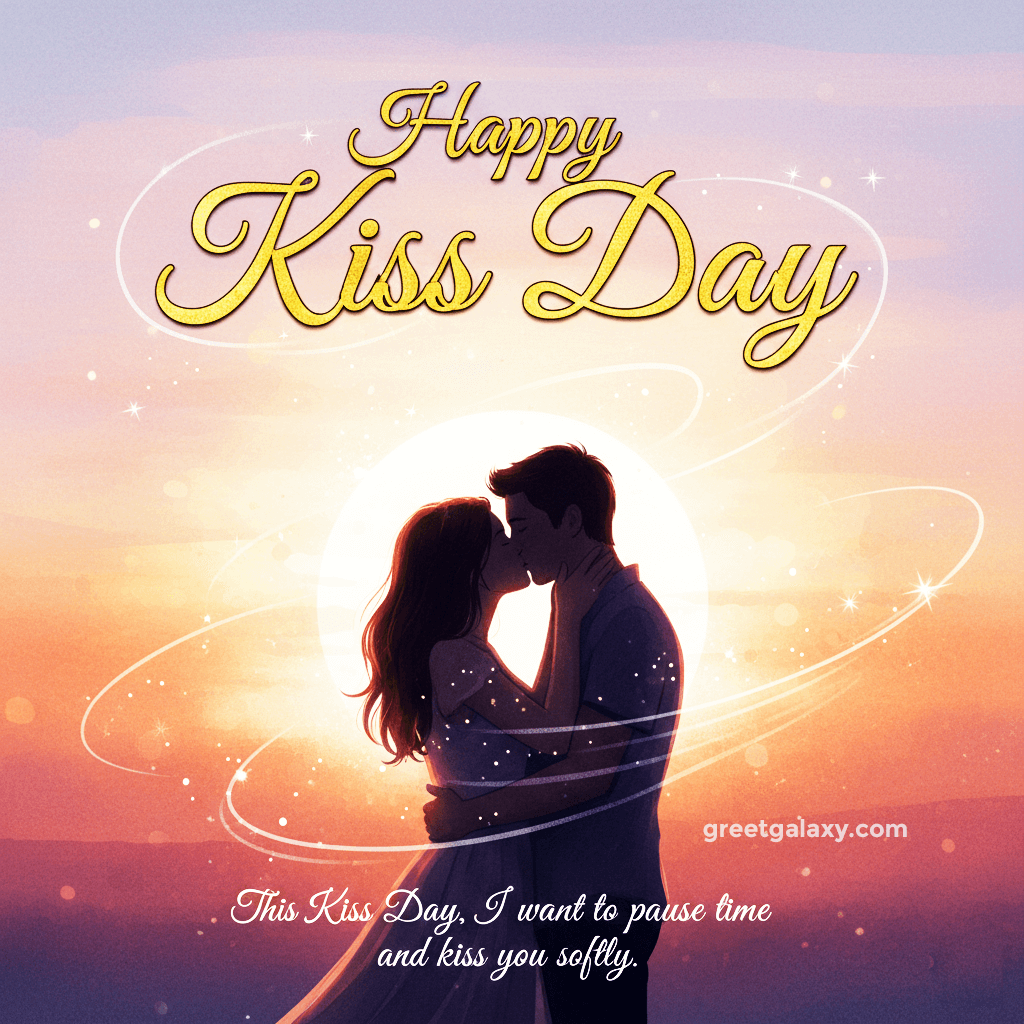 Romantic Happy Valentines Day Kiss