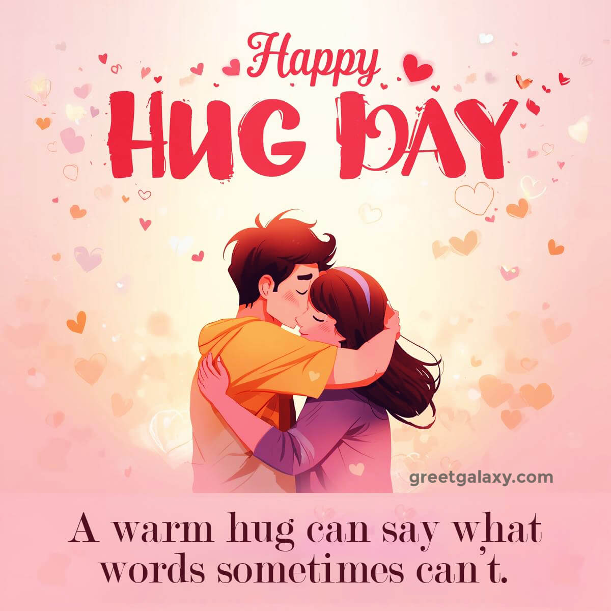 Couple Happy Hug Day