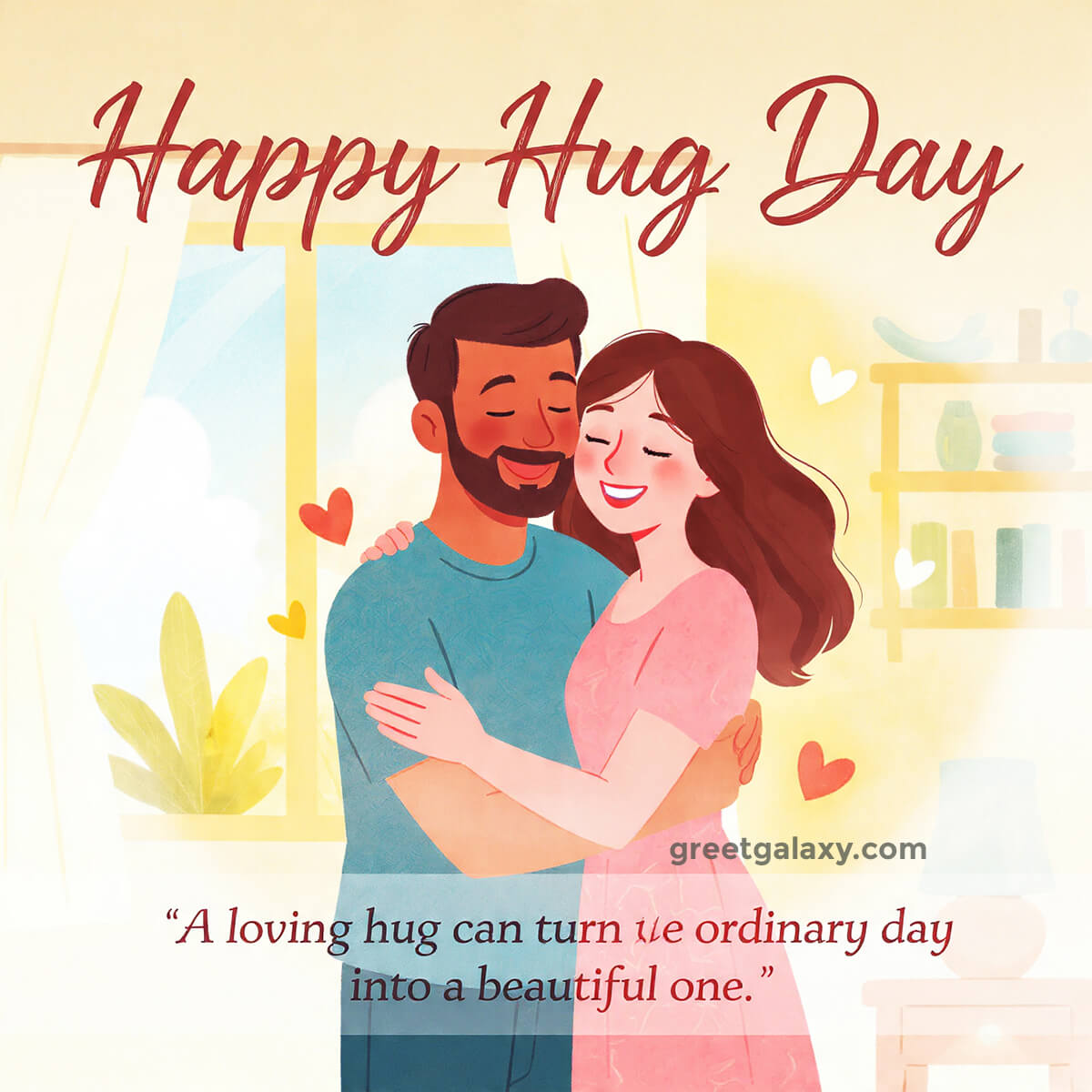 Couple Romantic Happy Hug Day
