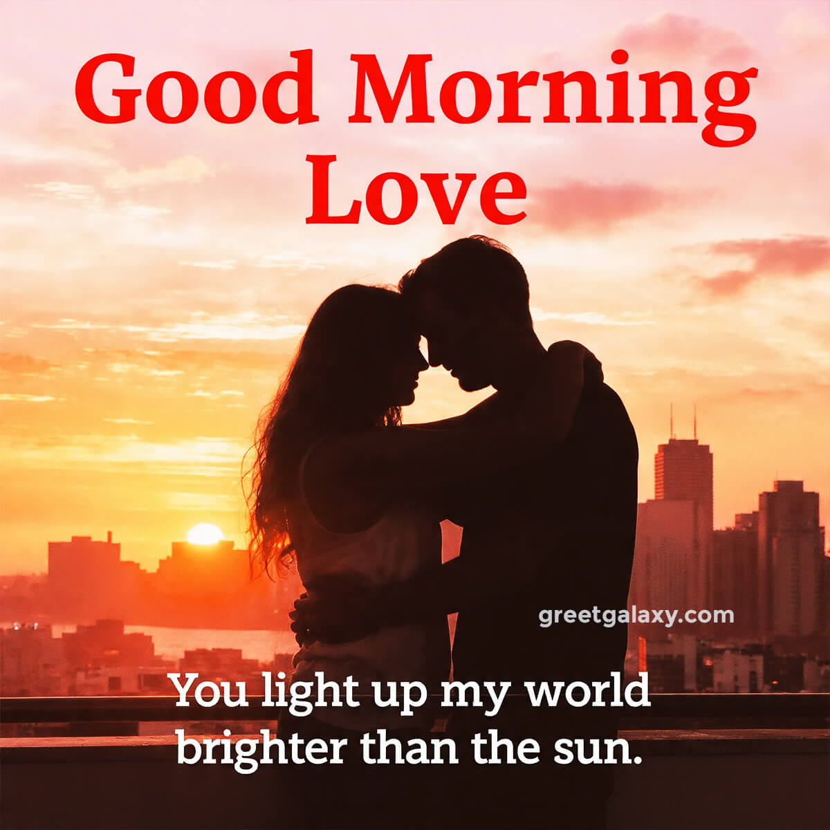 Romantic Kiss Good Morning Love