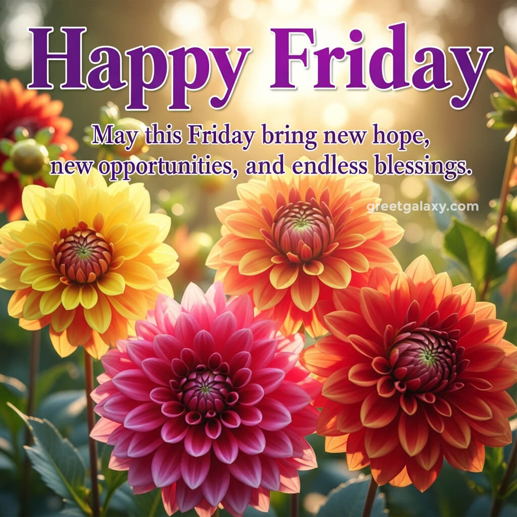 Beautiful Happy Friday Flowers Images